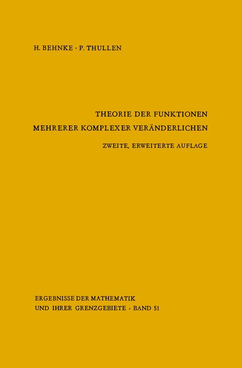 Produktbild: Theorie der Funktionen mehrerer komplexer Ver&auml;nderlichen