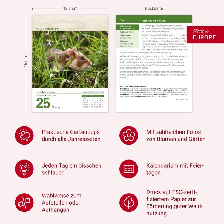 Produktbild: Mein Garten Tagesabrei&szlig;kalender 2027 - Praktische Tipps f&uuml;r 2027