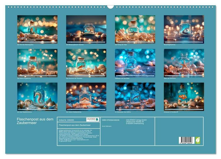 Produktbild: Flaschenpost aus dem Zaubermeer (Wandkalender 2027 DIN A2 quer), CALVENDO Monatskalender