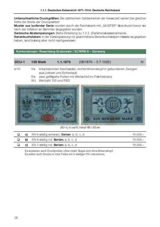 Produktbild: Die deutschen Banknoten ab 1871