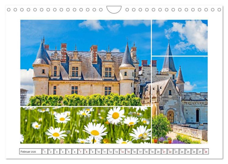 Produktbild: Schl&ouml;sser der Loire - Romantik Pur (Wandkalender 2026 DIN A4 quer), CALVENDO Monatskalender