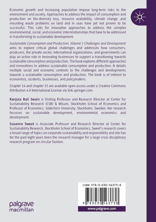 Produktbild: Sustainable Consumption and Production, Volume I