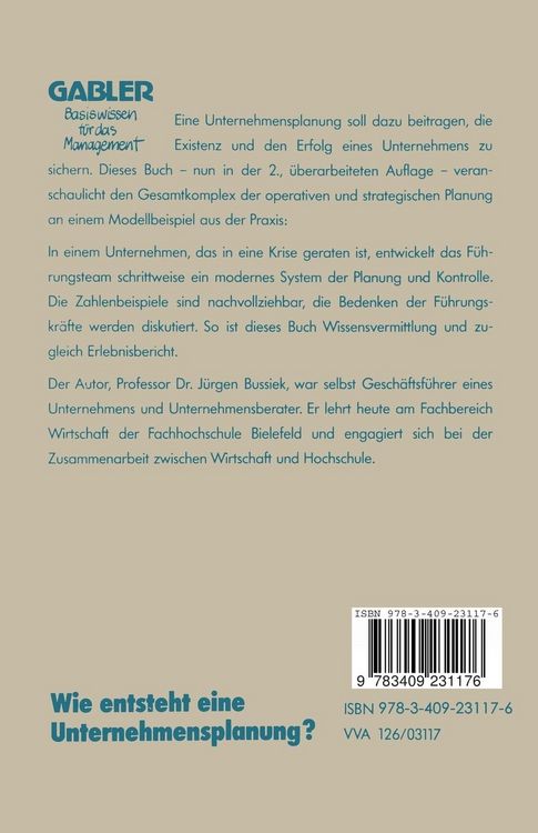 Produktbild: Wie entsteht eine Unternehmensplanung?