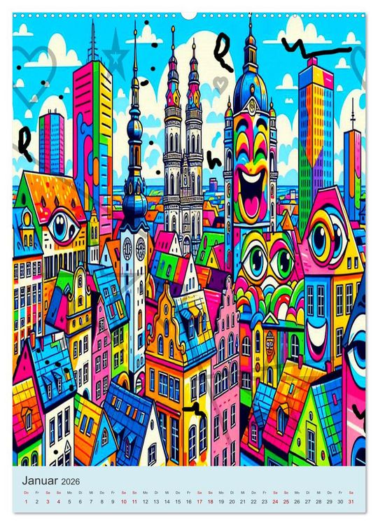 Produktbild: Deutschland hat Pop auf eigene Art (Wandkalender 2026 DIN A2 hoch), CALVENDO Monatskalender