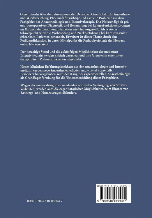 Produktbild: Deutsche Gesellschaft f&uuml;r Anaesthesie und Wiederbelebung