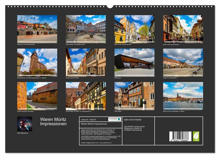 Produktbild: Waren M&uuml;ritz Impressionen (hochwertiger Premium Wandkalender 2026 DIN A2 quer), Kunstdruck in Hochglanz