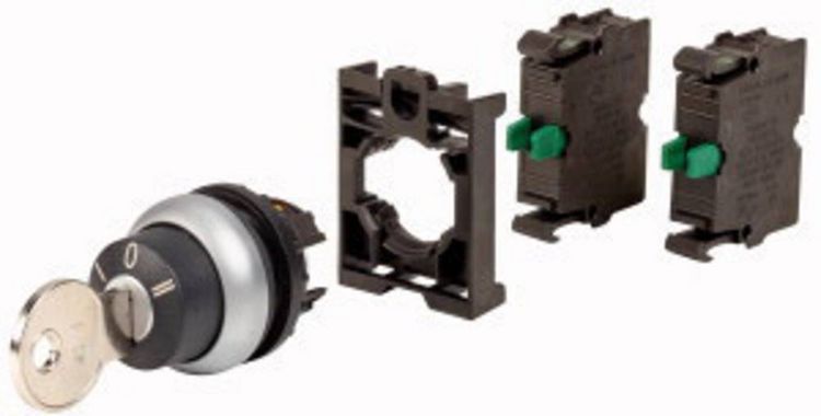 Produktbild: Eaton 110919 M22-WS3-2K10-BVP Schl&uuml;sseltaster Frontring Kunststoff Schl&uuml;ssel Schwarz 1St.
