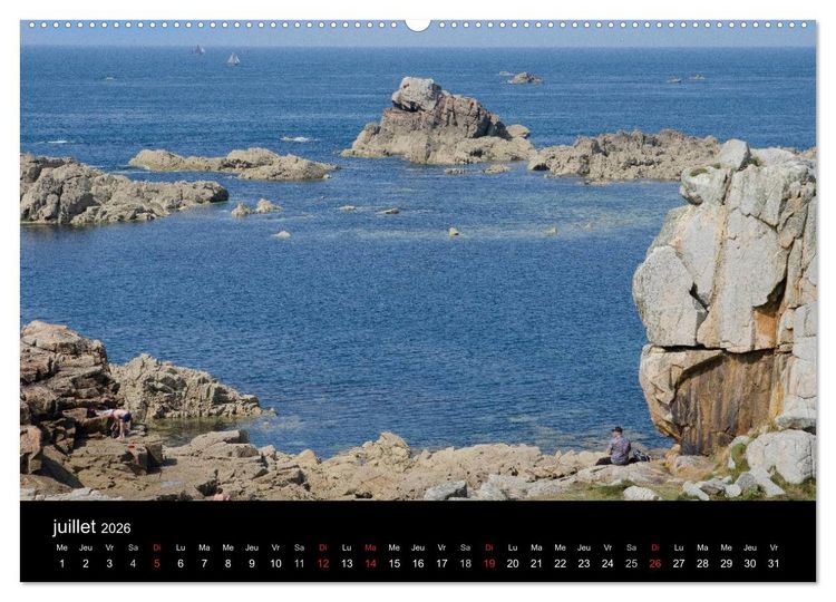 Produktbild: Balade en C&ocirc;tes d'Armor (Calendrier mural 2026 DIN A2 vertical) calendrier de bureau