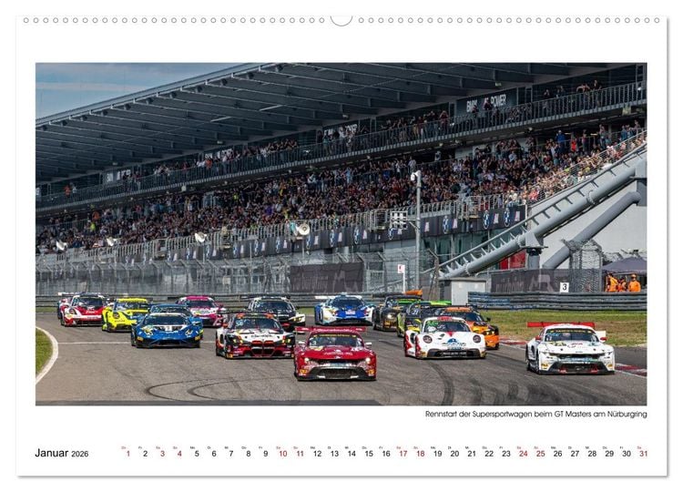 Produktbild: Wilde Mustangs am N&uuml;rburgring (Wandkalender 2026 DIN A2 quer), CALVENDO Monatskalender
