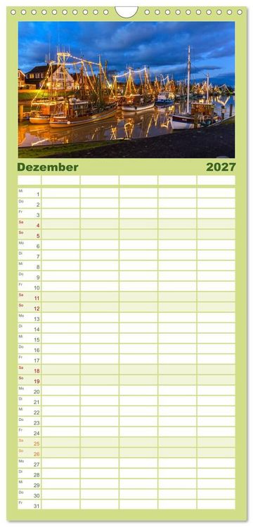 Produktbild: Familienplaner 2027 - Greetsiel und Umzu mit 5 Spalten (Wandkalender, 21 x 45 cm) CALVENDO