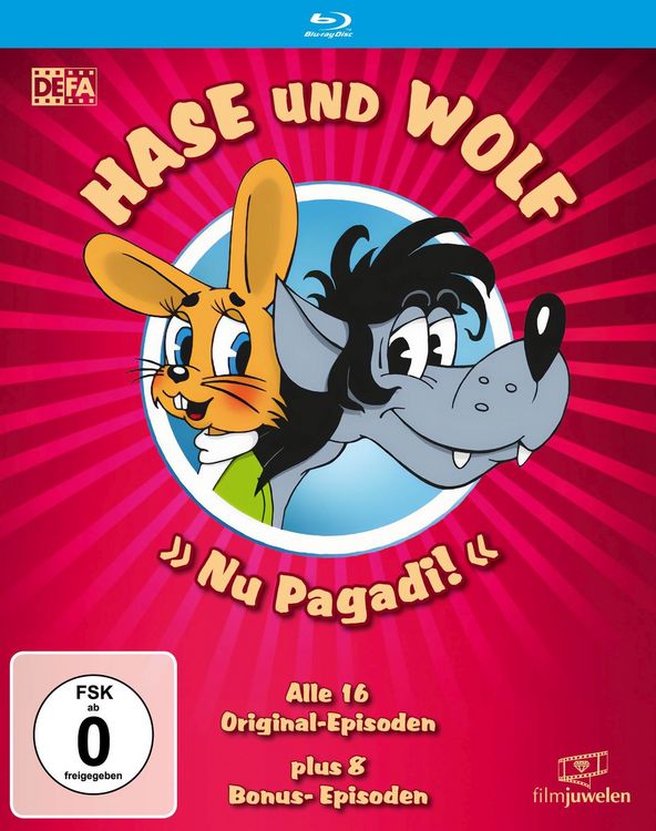 Produktbild: Hase und Wolf - Alle 16 Original-Episoden in HD - plus 8 Bonus-Episoden (Nu Pagadi! / Na warte!) (DEFA Filmjuwelen) (Blu-ray)