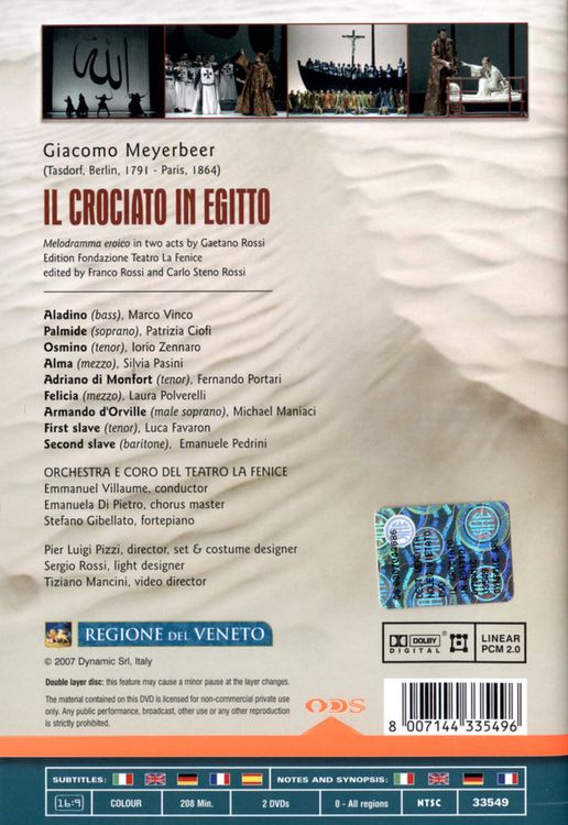 Produktbild: Giacomo Meyerbeer - Il Crociato in Egitto [2 DVDs]