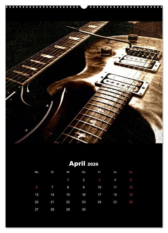 Produktbild: Vintage Gitarren (hochwertiger Premium Wandkalender 2026 DIN A2 hoch), Kunstdruck in Hochglanz