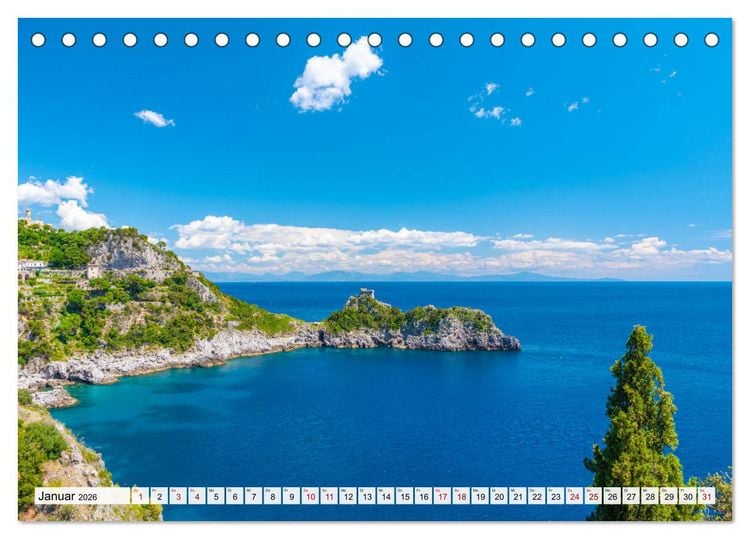 Produktbild: Landschaften an der Amalfi K&uuml;ste (Tischkalender 2026 DIN A5 quer), CALVENDO Monatskalender