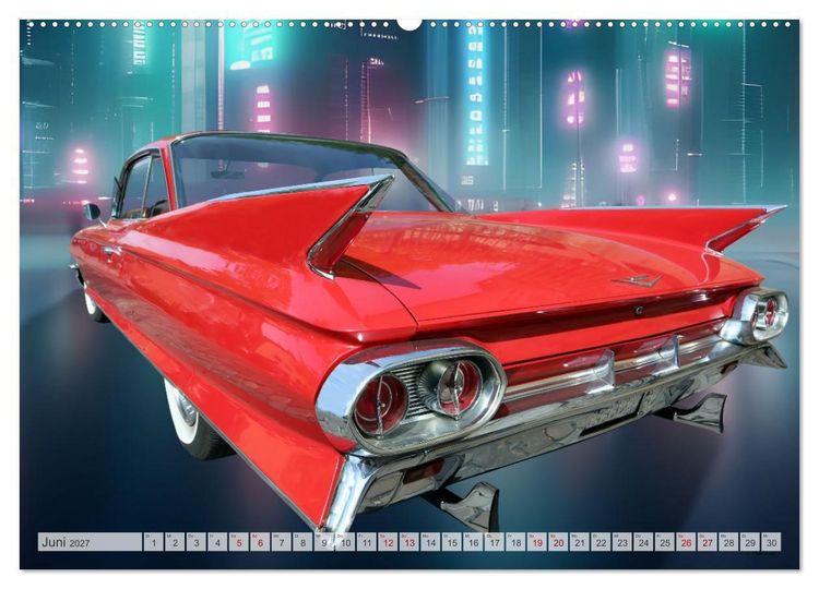 Produktbild: US Classic Cars im Jet-Age (hochwertiger Premium Wandkalender 2027 DIN A2 quer), Kunstdruck in Hochglanz