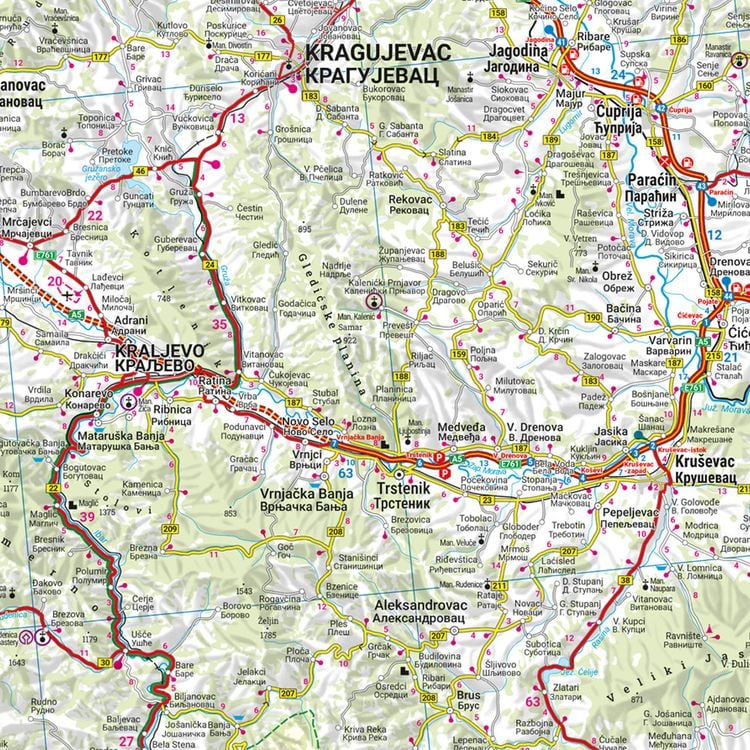 Produktbild: Serbien - Montenegro - Kosovo - Nordmazedonien, Stra&szlig;enkarte 1:500.000, freytag & berndt