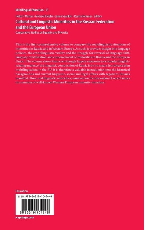 Produktbild: Cultural and Linguistic Minorities in the Russian Federation and the European Union