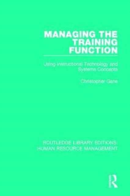 Produktbild: Managing the Training Function