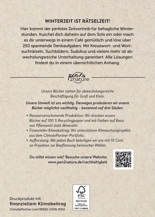 Produktbild: R&auml;tsel f&uuml;r die Winterzeit