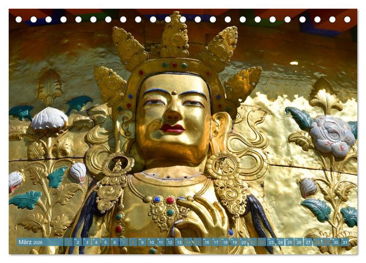 Produktbild: Mystische Wesen &ndash; Buddhistische Kunst im Himalaya (Tischkalender 2026 DIN A5 quer), CALVENDO Monatskalender