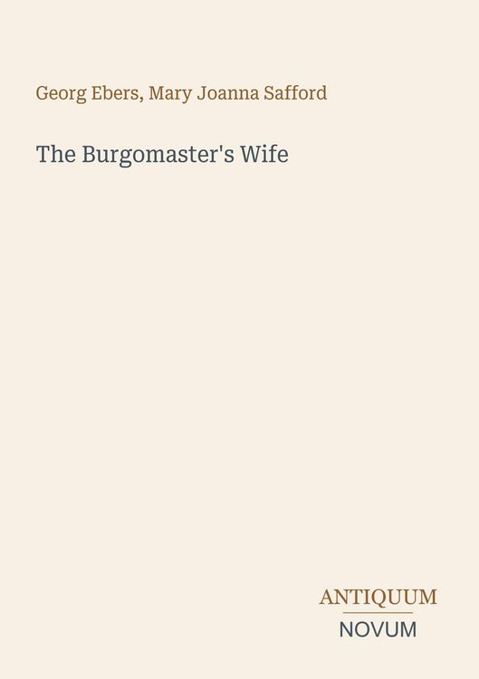 Produktbild: The Burgomaster's Wife