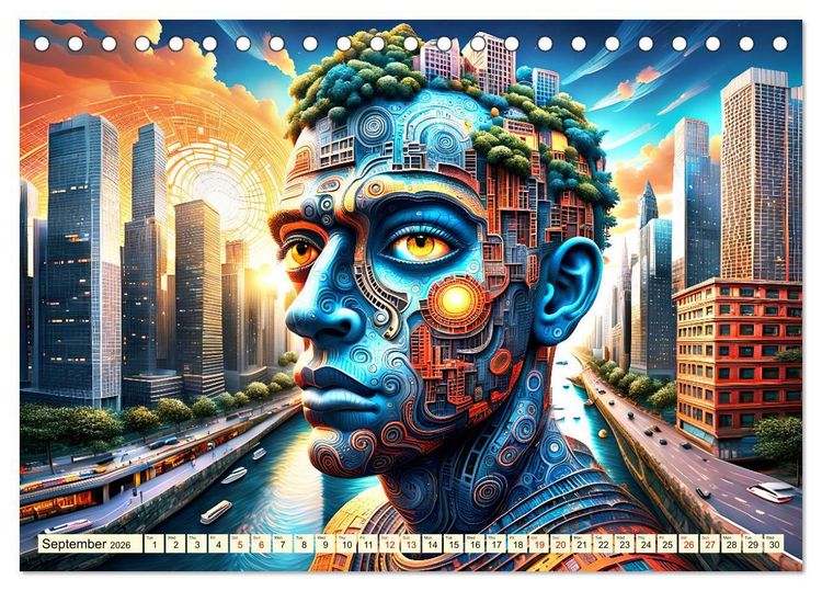 Produktbild: Faces of the metropolis (Desk Calendar 2026 DIN A5 landscape), CALVENDO 12 Month DeskCalendar