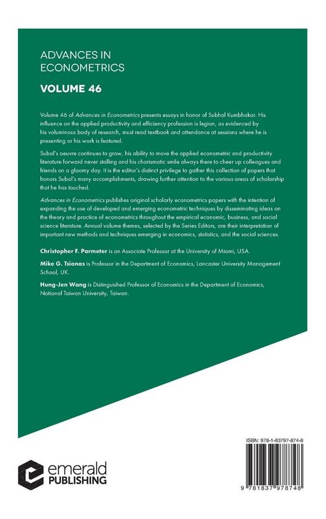Produktbild: Essays in Honor of Subal Kumbhakar