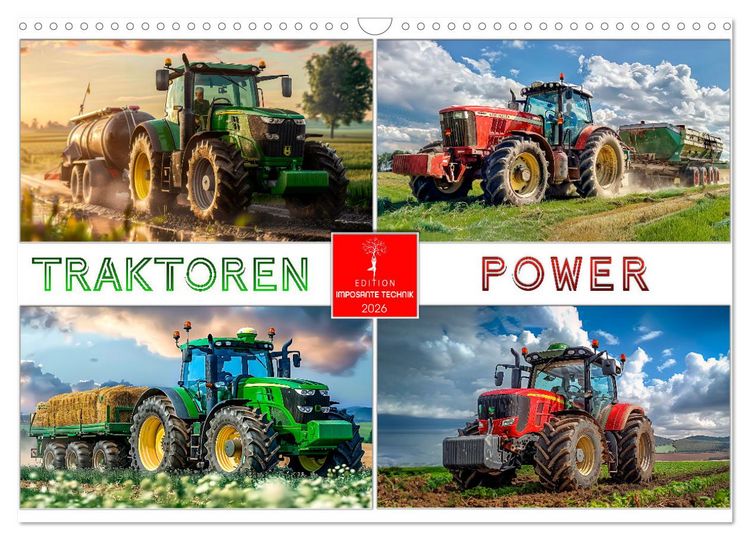 Produktbild: Traktoren Power (Wandkalender 2026 DIN A3 quer), CALVENDO Monatskalender