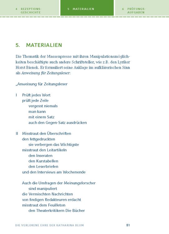 Produktbild: Die verlorene Ehre der Katharina Blum von Heinrich B&ouml;ll