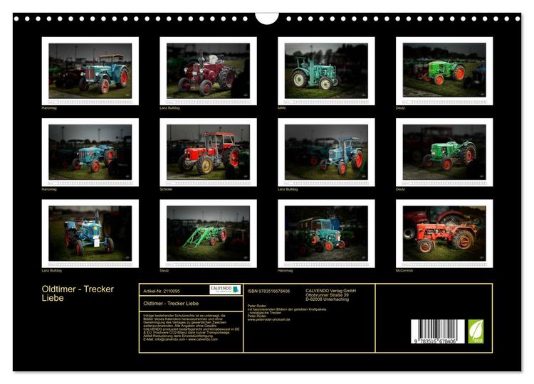 Produktbild: Oldtimer - Trecker Liebe (Wandkalender 2026 DIN A3 quer), CALVENDO Monatskalender