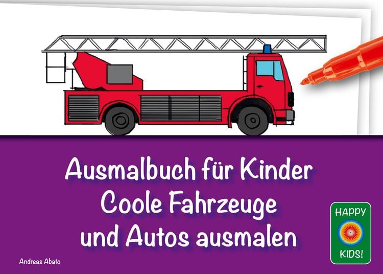 Produktbild: Ausmalbuch f&uuml;r Kinder - Coole Fahrzeuge und Autos ausmalen