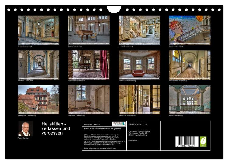 Produktbild: Heilst&auml;tten - verlassen und vergessen (Wandkalender 2026 DIN A4 quer), CALVENDO Monatskalender