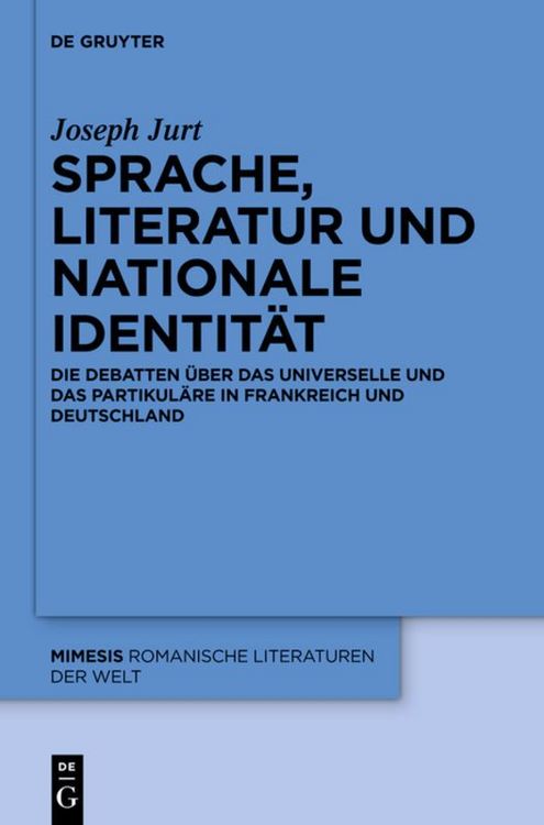 Produktbild: Sprache, Literatur und nationale Identit&auml;t