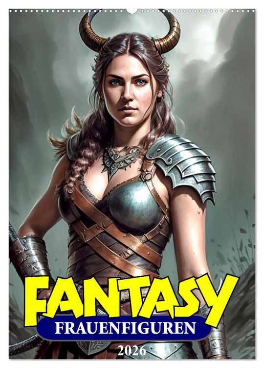 Produktbild: Fantasy-Frauenfiguren (Wandkalender 2026 DIN A2 hoch), CALVENDO Monatskalender
