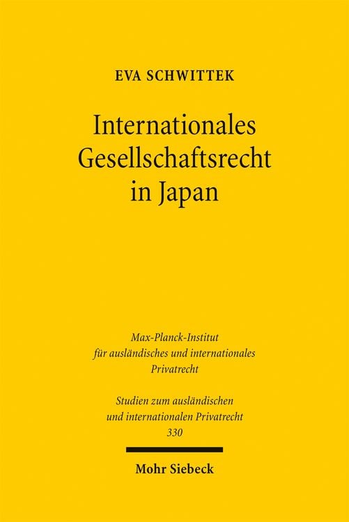 Produktbild: Internationales Gesellschaftsrecht in Japan