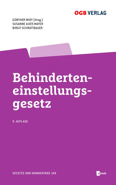 Produktbild: Behinderteneinstellungsgesetz