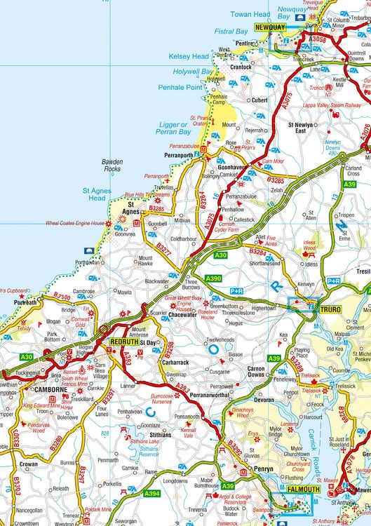 Produktbild: Cornwall A-Z Visitors' Map
