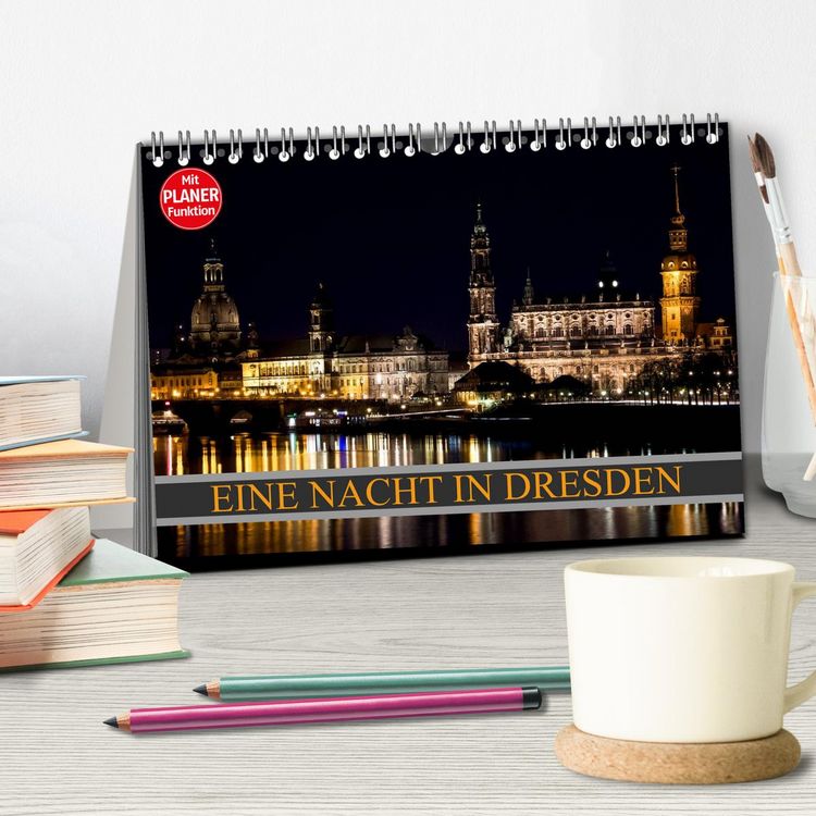 Produktbild: Eine Nacht in Dresden (Tischkalender 2026 DIN A5 quer), CALVENDO Monatskalender