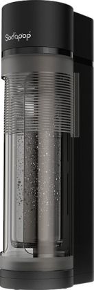 Produktbild: SODAPOP Wassersprudler Logan matt schwarz, 2x 850ml + 1x 600ml Glasflaschen + 1x CO&sup2; Zylinder