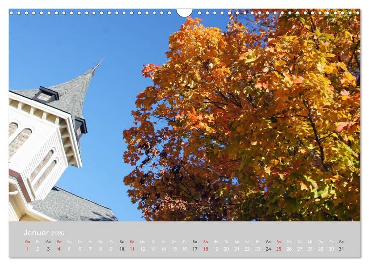 Produktbild: Indian Summer in New England (Wandkalender 2026 DIN A3 quer), CALVENDO Monatskalender