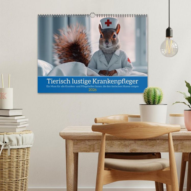 Produktbild: Tierisch lustige Krankenpfleger (Wandkalender 2026 DIN A3 quer), CALVENDO Monatskalender