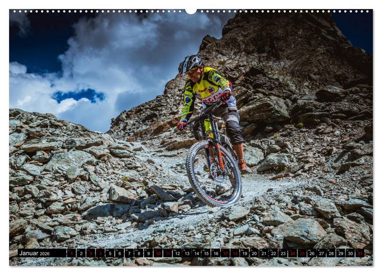 Produktbild: Downhill Action (Wandkalender 2026 DIN A2 quer), CALVENDO Monatskalender