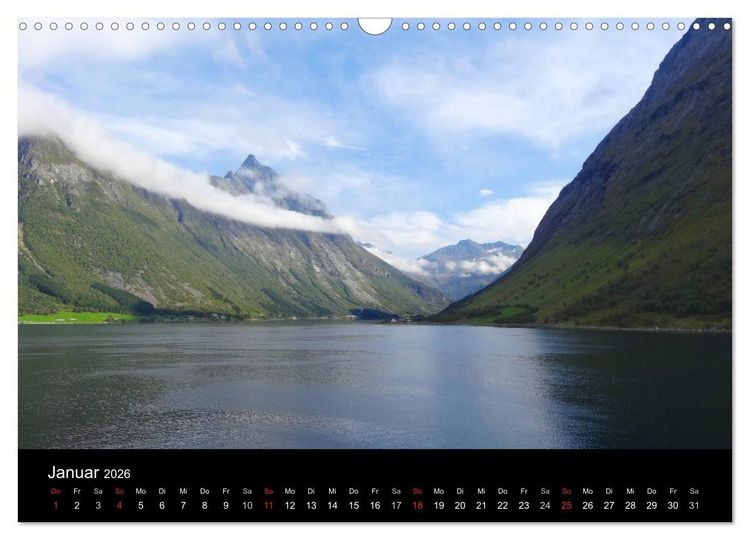 Produktbild: Impressionen von Norwegen entlang der Hurtigruten (Wandkalender 2026 DIN A3 quer), CALVENDO Monatskalender
