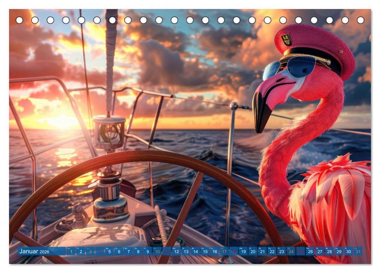 Produktbild: Der tierisch Skipper-Kalender (Tischkalender 2026 DIN A5 quer), CALVENDO Monatskalender