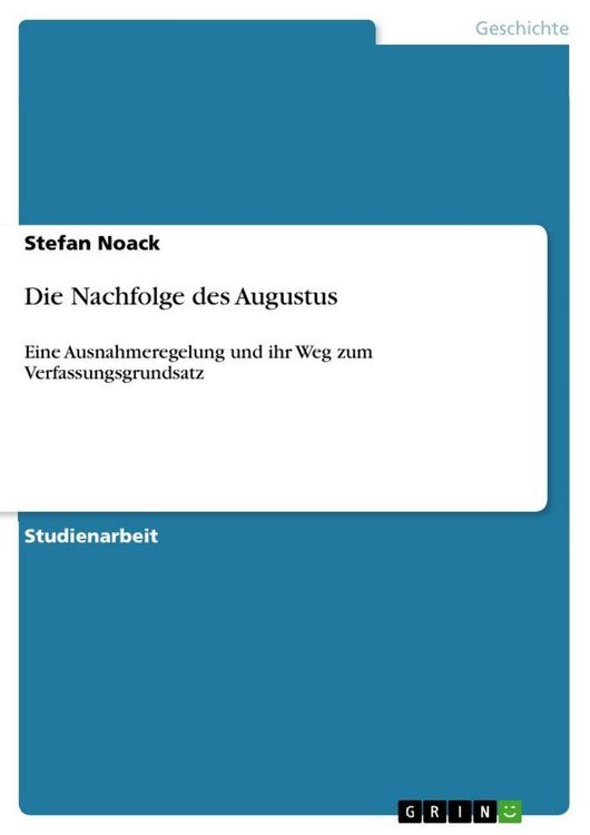 Produktbild: Die Nachfolge des Augustus