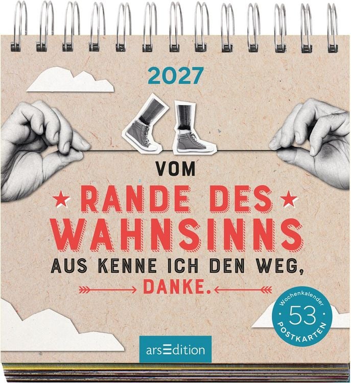 Produktbild: Postkartenkalender Vom Rande des Wahnsinns aus kenne ich den Weg, danke. 2027