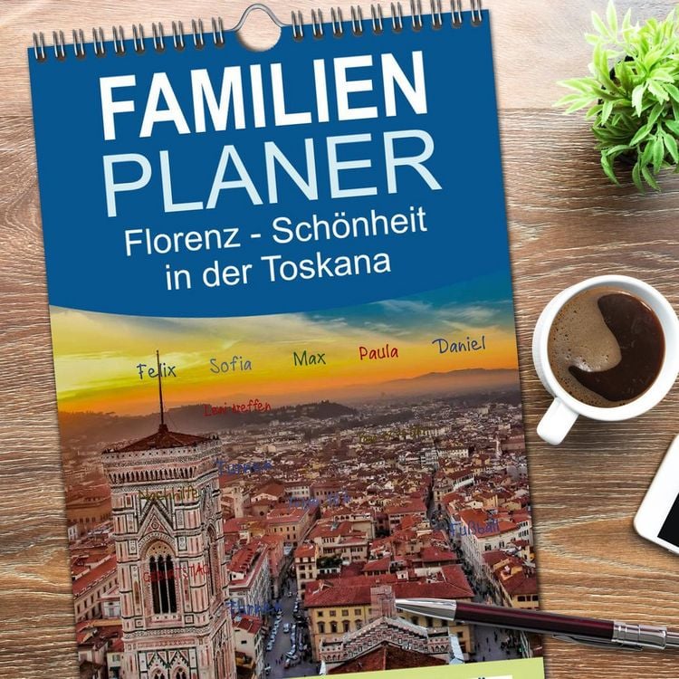 Produktbild: Familienplaner 2026 - Florenz - Sch&ouml;nheit in der Toskana mit 5 Spalten (Wandkalender, 21 x 45 cm) CALVENDO