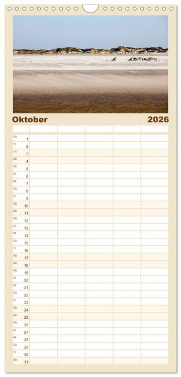 Produktbild: Familienplaner 2026 - Sankt Peter-Ording. Sonne - Strand - Meer mit 5 Spalten (Wandkalender, 21 x 45 cm) CALVENDO