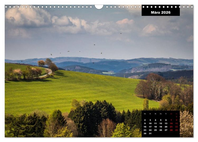 Produktbild: Malerisches Sauerland (Wandkalender 2026 DIN A3 quer), CALVENDO Monatskalender