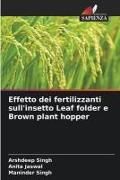 Produktbild: Effetto dei fertilizzanti sull'insetto Leaf folder e Brown plant hopper